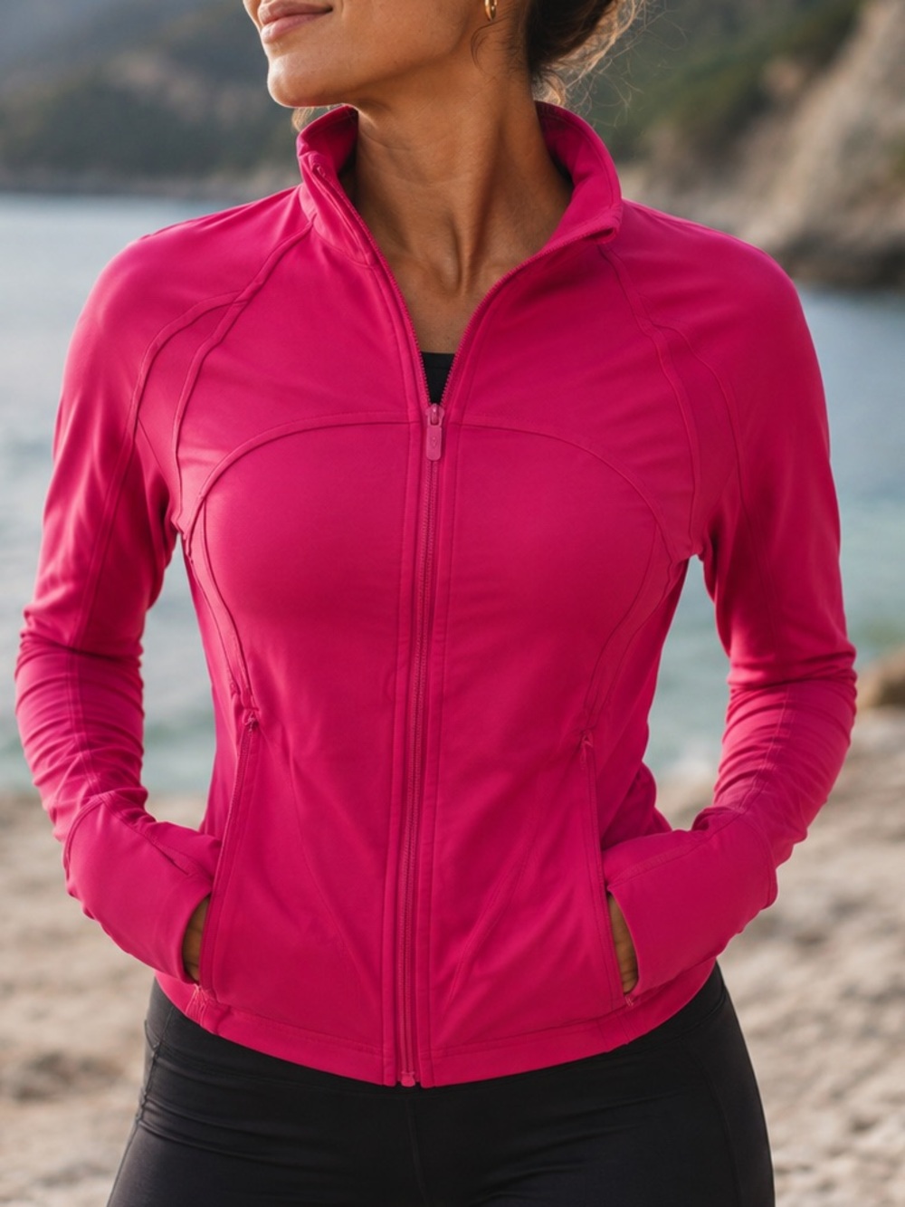 lululemon athletica Nulu Cropped Define Jacket Sonic Pink Yoga Pilates Athletic